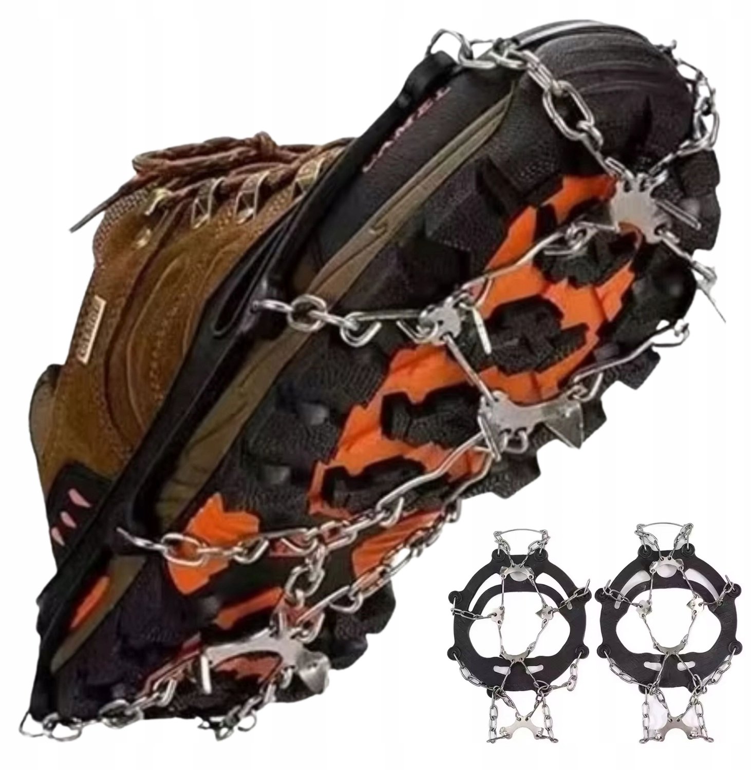 Antislip schoenovertrekken met spikes voor ijs en sneeuw