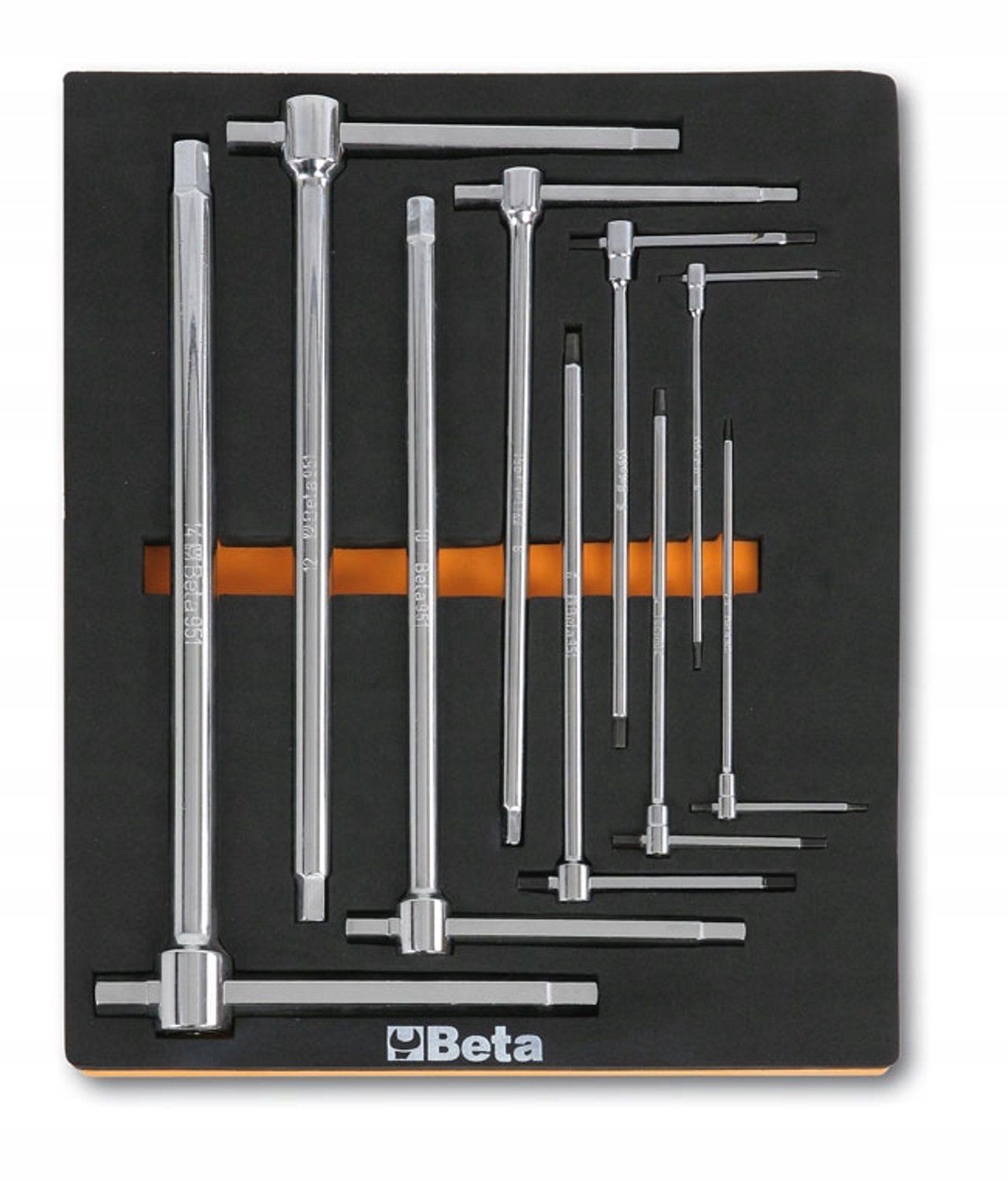 Beta Gereedschap Inlay met 9 T-sleutels 2.5-14mm - Model 2450/M69