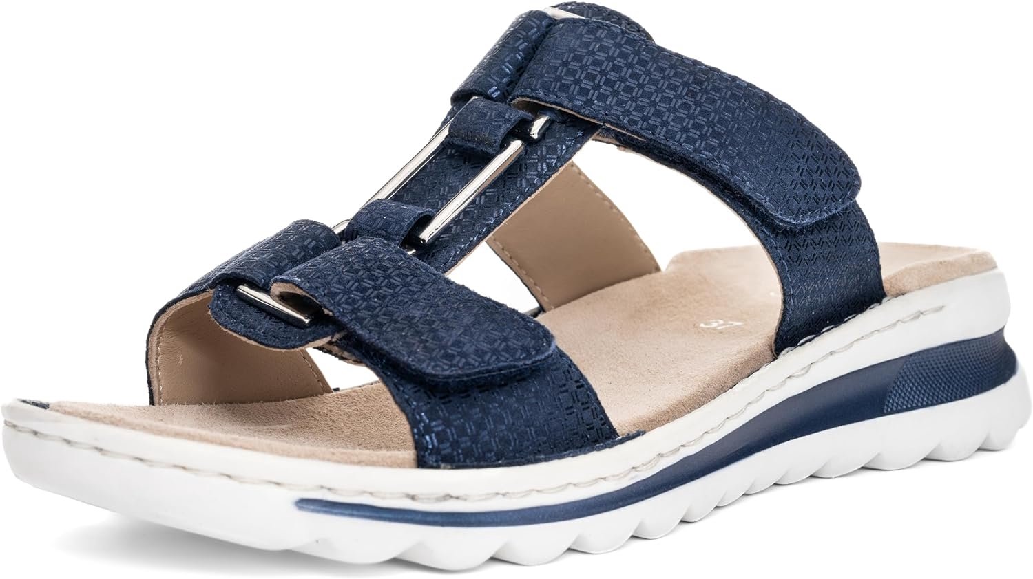 ara Dames Slippers Tampa Comfortabele Leren Instappers Blauw