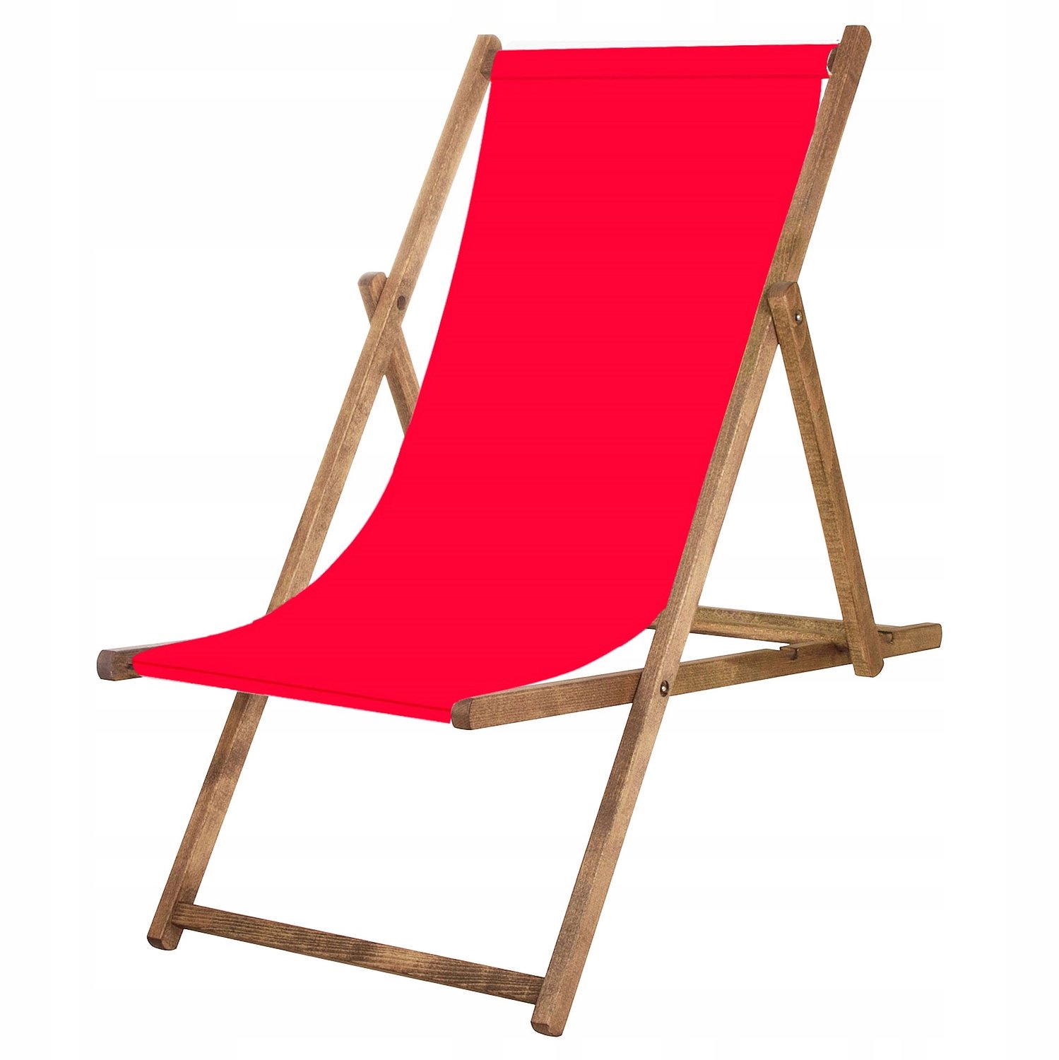 Houten Klapstoel - Rood - Verstelbaar & Opvouwbaar - Merkloos