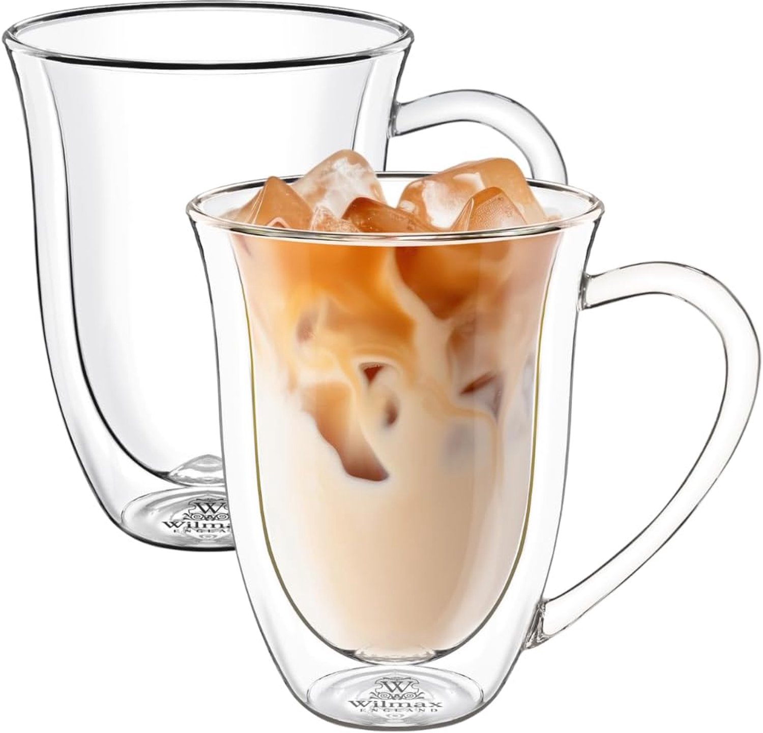 Wilmax Dubbelwandige Mok 400 ml Borosilicaatglas 2x WL-888727/A2