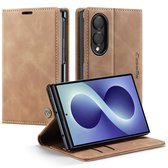 Caseme Geschikt voor Samsung Galaxy Z Fold 8 bookcase stand hoes - Bruin