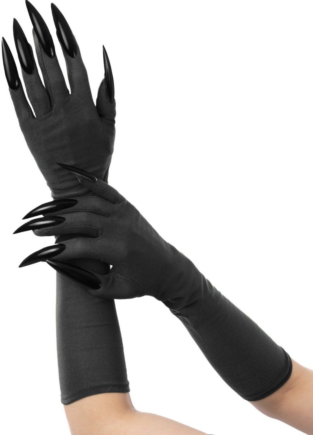 Handschoenen Lang Zwart met Nagels - Halloween