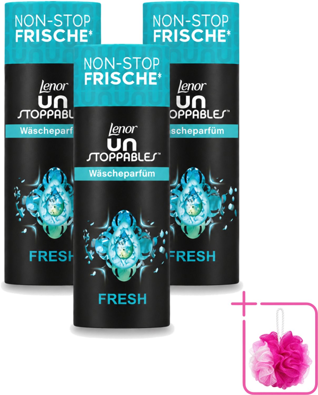 3 x Lenor – Geurbooster – Fresh – 12 Wasbeurten – 160 g - Bulkverpakking - Geurbooster - Douchemop - Wasgeur