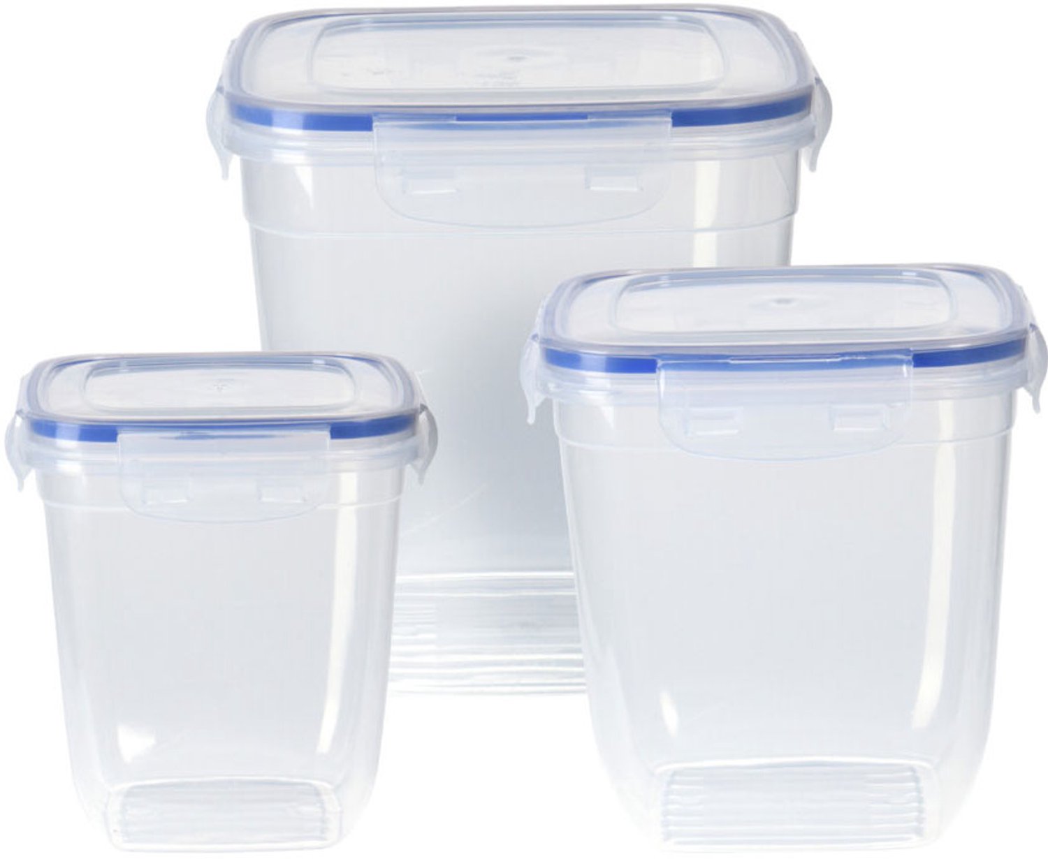 EH Excellent Houseware - Set voorraadbussen voor droge voeding, 3 stuks