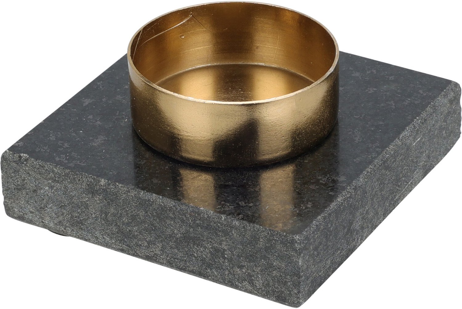 Home & Styling Collection Home Styling Collection - Theelichthouder, marmeren basis, 7 cm Zwart