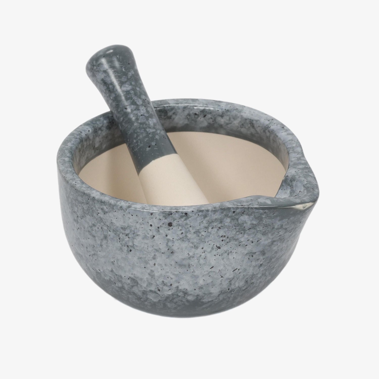EH Excellent Houseware - Keramische vijzel met stamper voor de keuken - antraciet