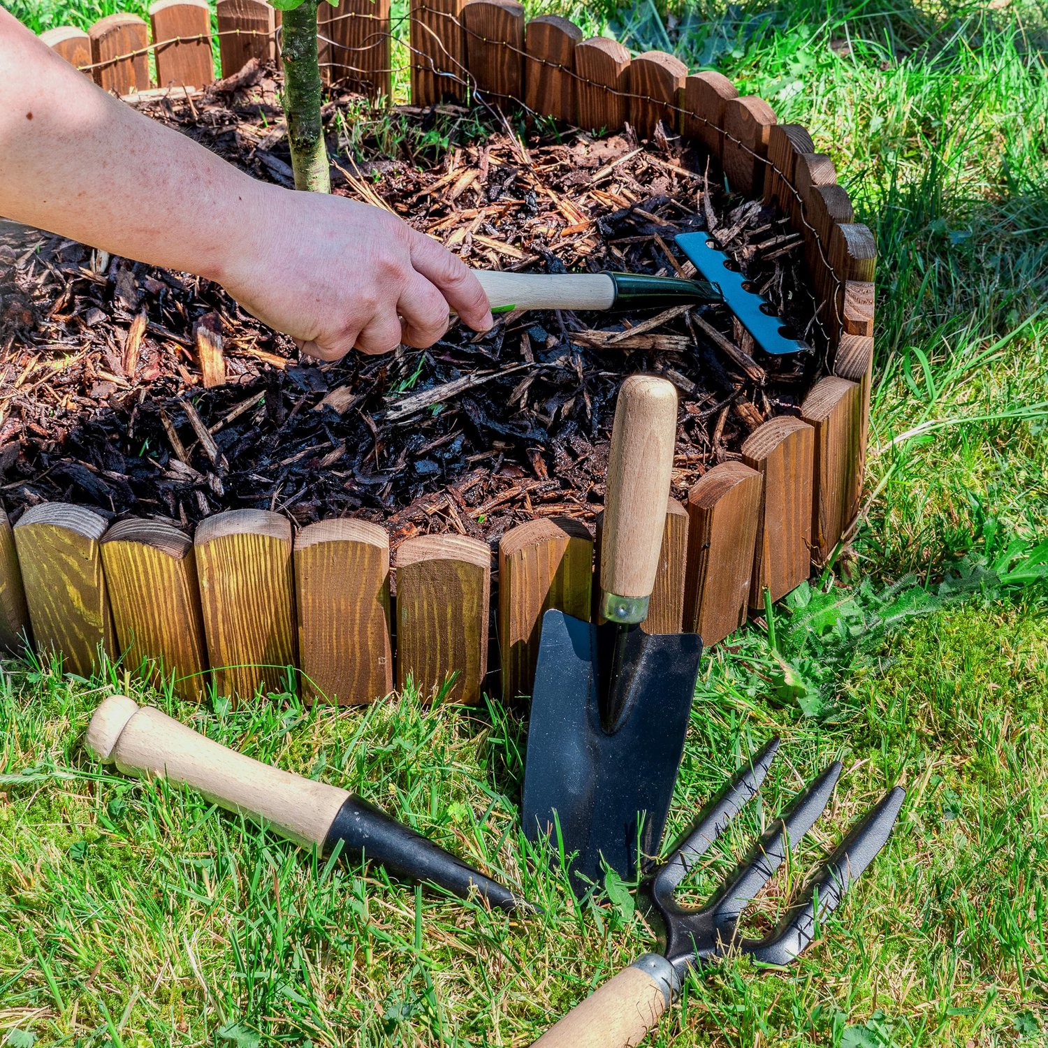 Bloemenschep mini-tuinvork - plantenhulp - ideaal voor potplanten - m-winkel
