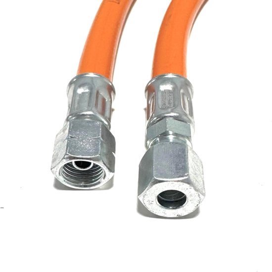 Gasregelaar voor caravan en camper - Gasdrukregelaar - met slang - Veilig gas gebruiken - Inclusief gasslang en adapter - 30 mbar - 1.2 kg/u - Zilver — afbeelding 2