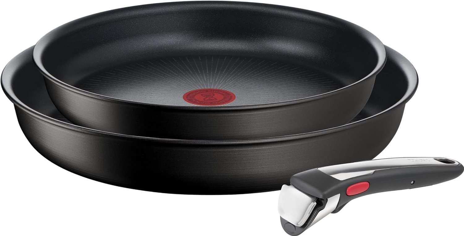 Tefal koekenpan Set 3-delig met Afneembare Greep, Inductie