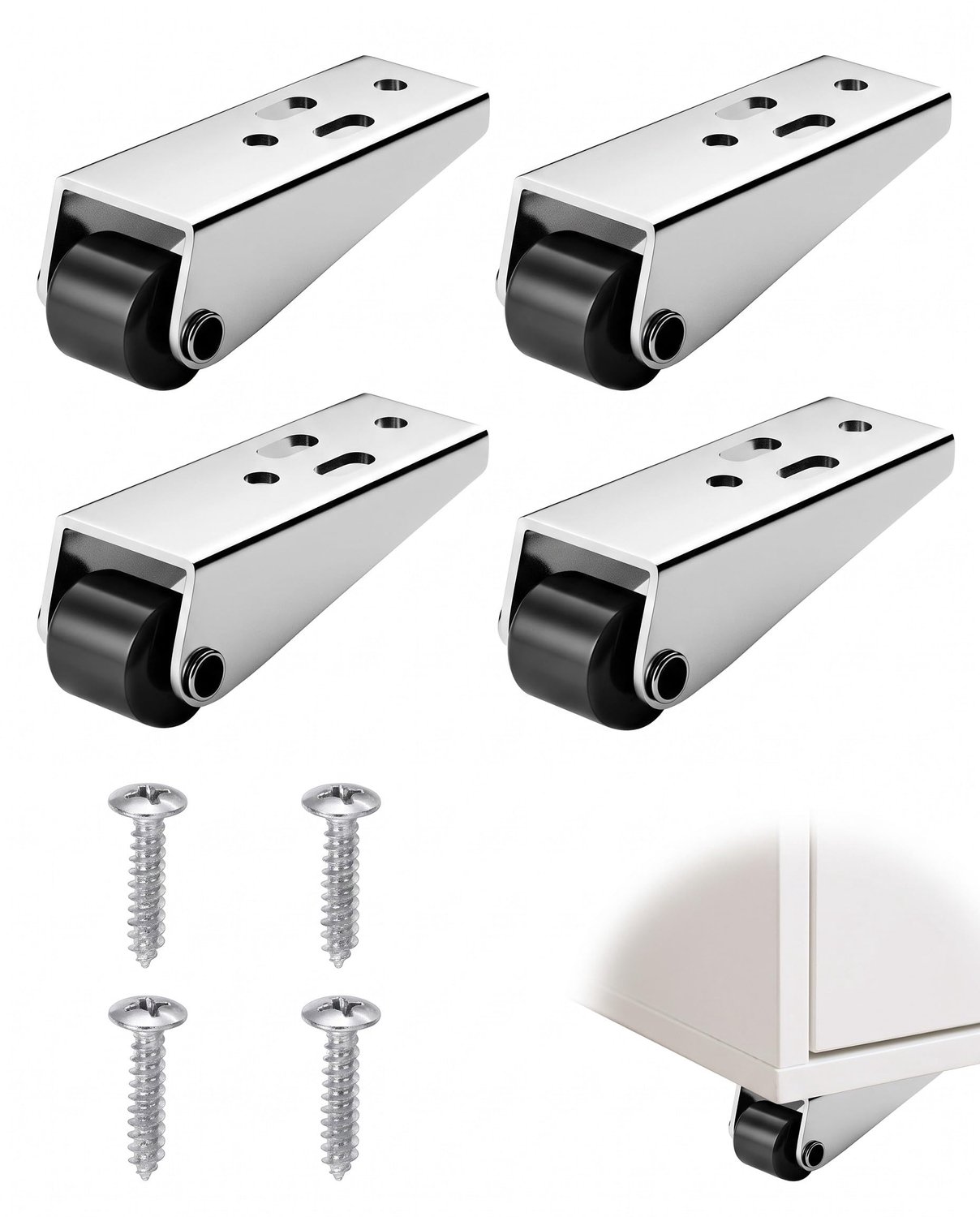 Meubelwielen 4 stuks - antislip - stil - beschermt de vloer - Vemera