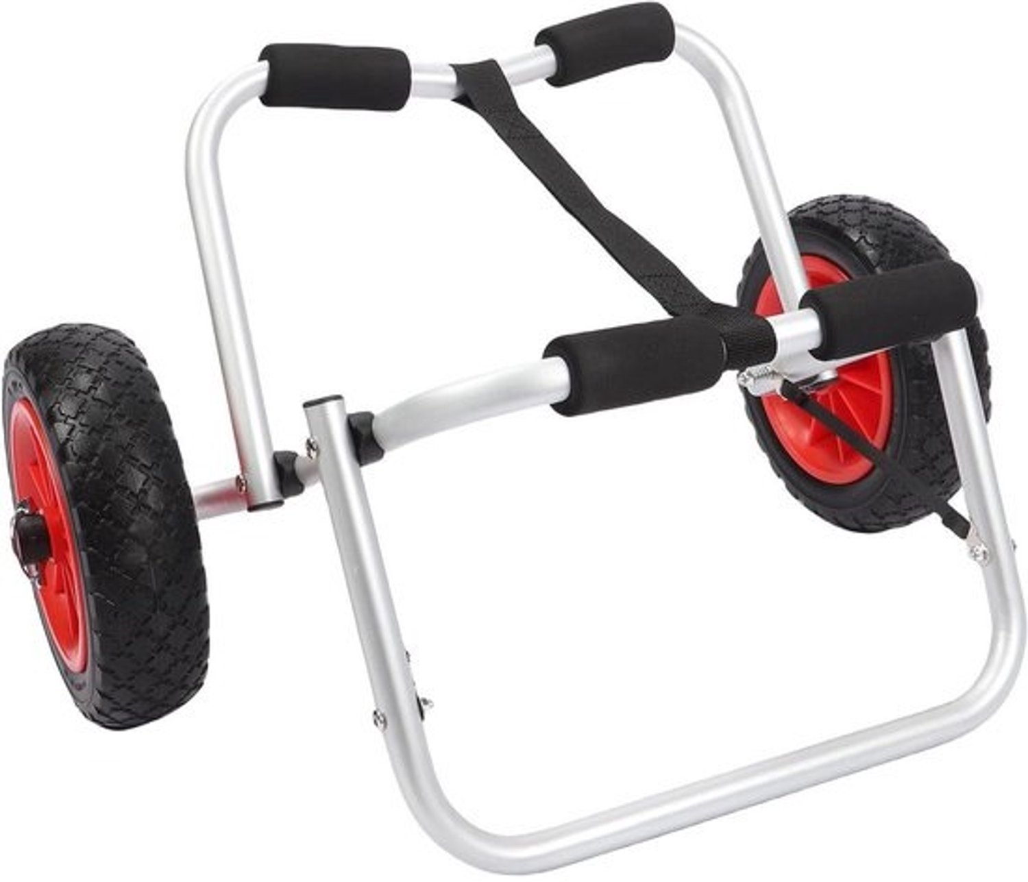 Kajaktrolley - Dolly voor kano, kajak en boot - Transport voor watersport - Met luchtloze banden - 10-inchwielen - Aluminium
