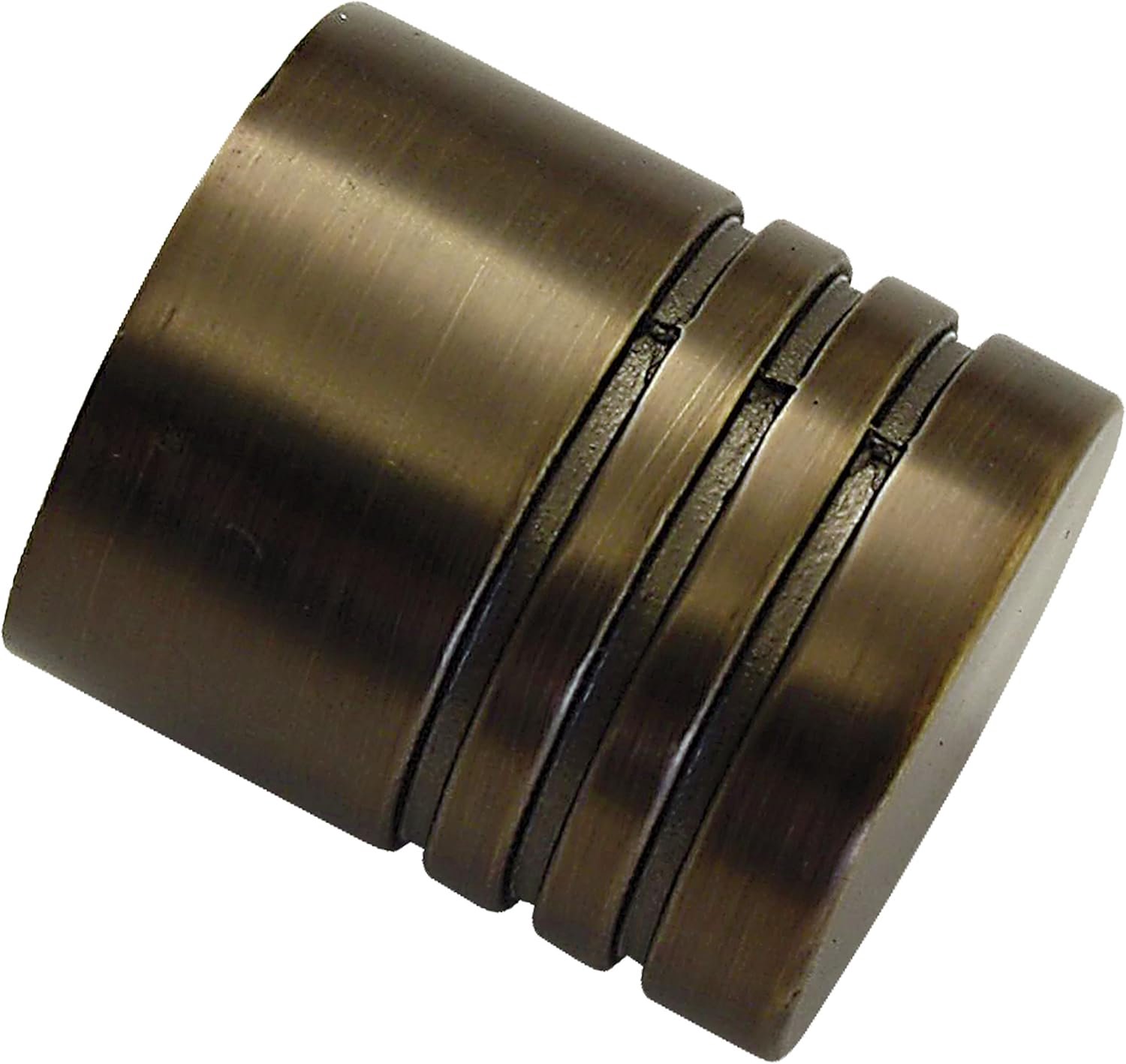 Eindknoppen voor gordijnroedes 20 mm - cilinder - metaal brons - eenvoudige montage - 2 stuks - m-winkel