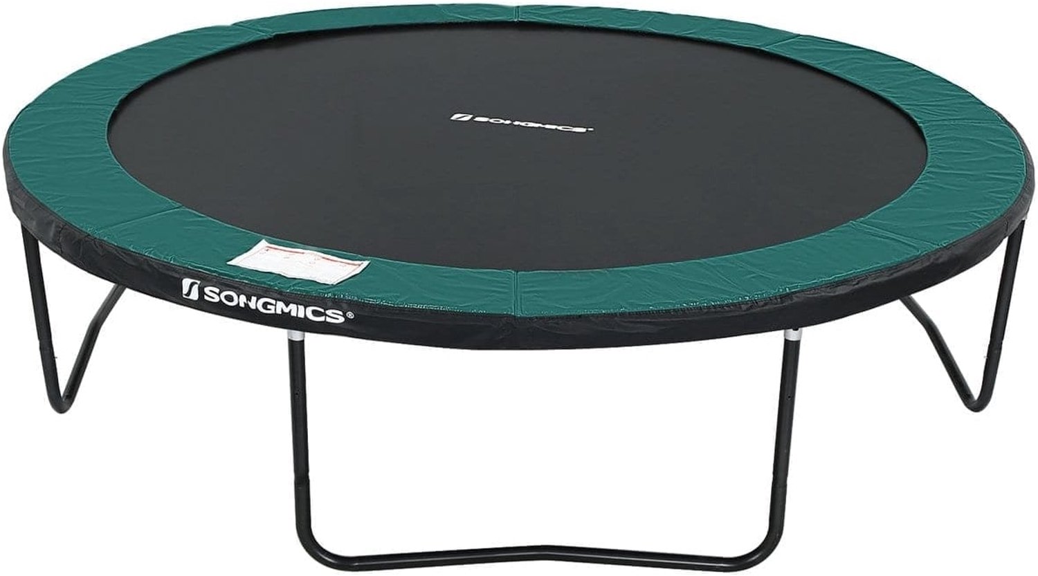 Klarven® Trampoline Rand 305 - Springmat 72 Ringen - Trampoline Onderdeel - Vervangende Springmat Zwart