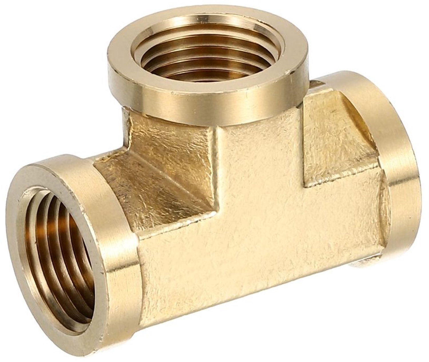 Messing T-stuk Schroefverbinder voor Gasleiding - NPT3/8"