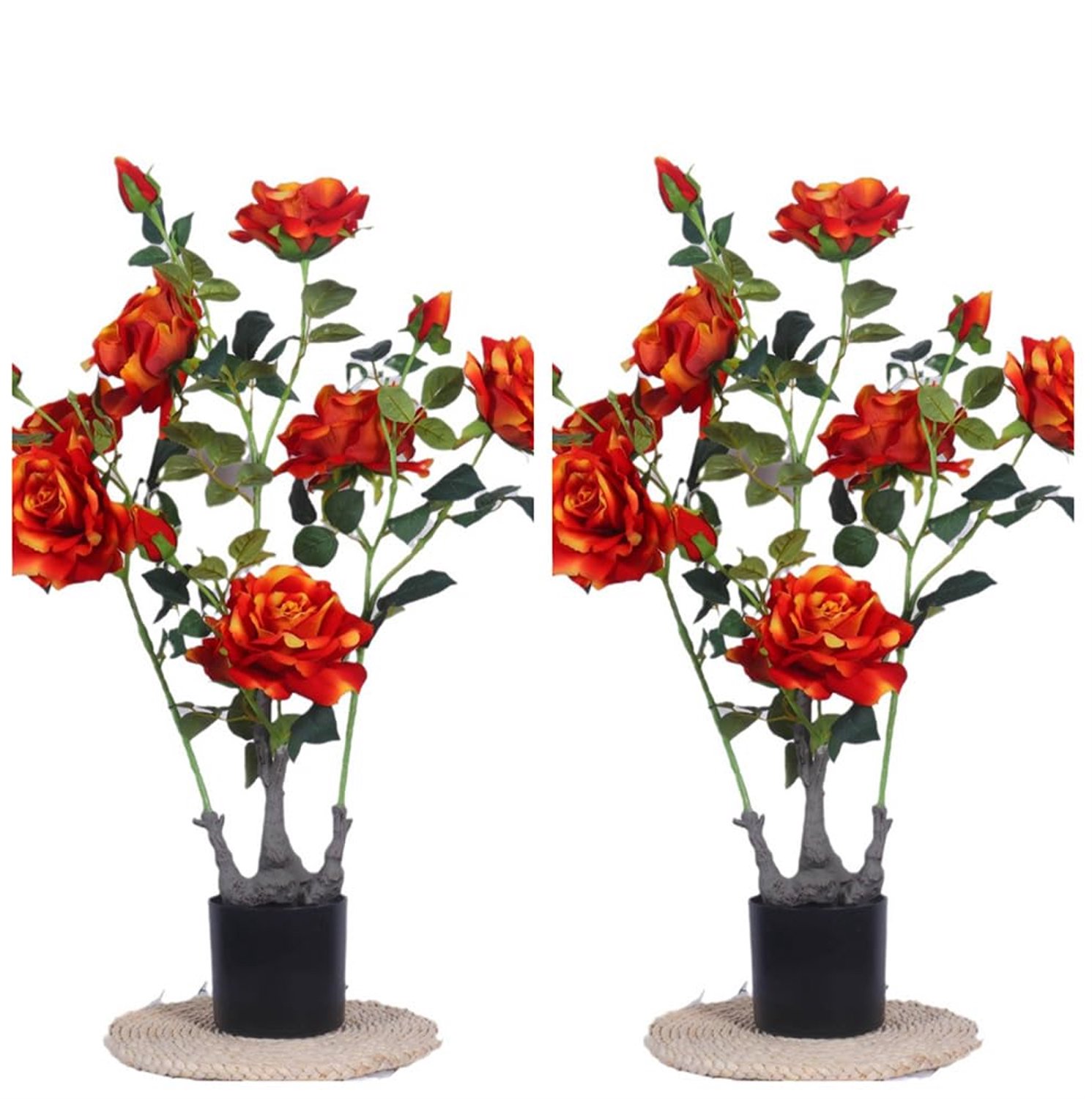 Set van 2 Kunstmatige Pioenbomen in Pot