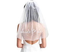 Tulle Bruidsvel met Parels voor Vrijgezellenfeest