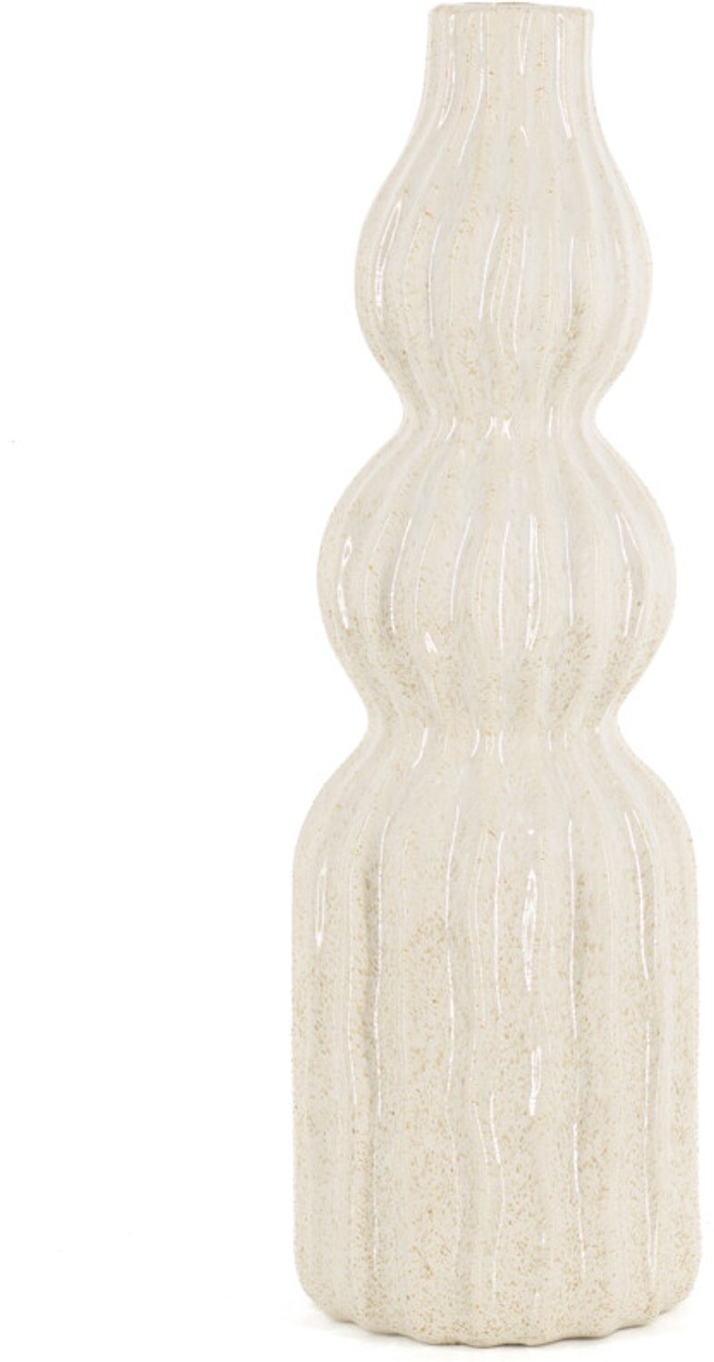 Aardewerk vaas Orbi L beige
