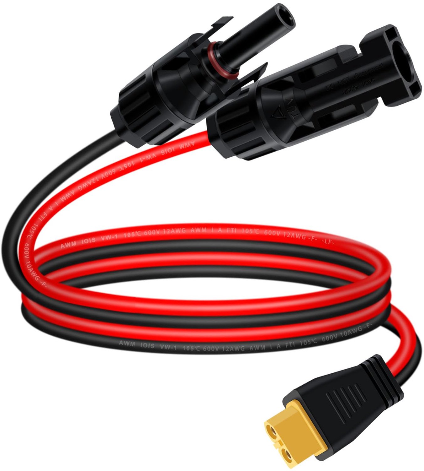 XT60 Zonnepaneelkabel 12AWG voor Batterijverbindingen
