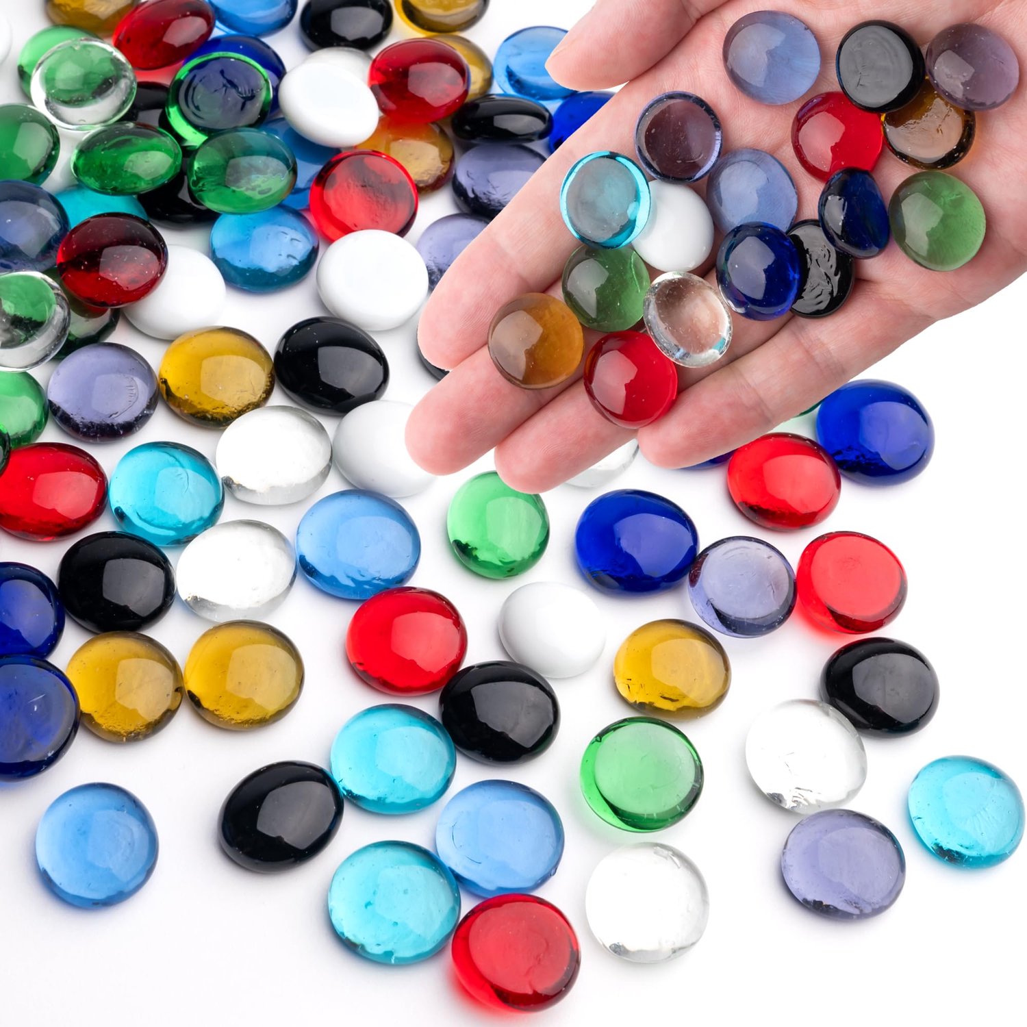 0.45kg Mix Glasstenen voor Vazen en Decoratie