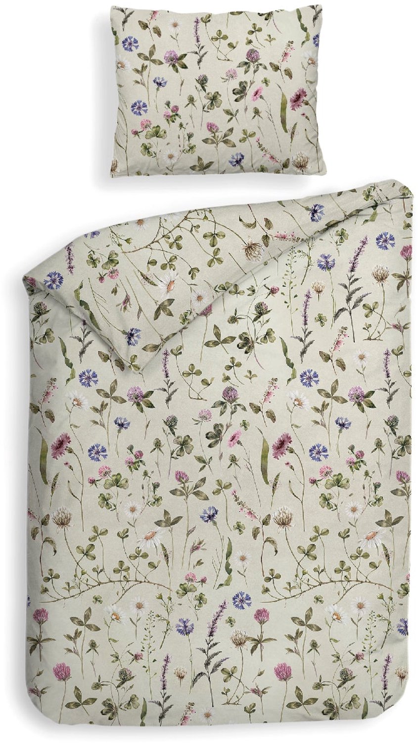 Heckettlane Dekbedovertrek Katoen Flanel Harper - Pistachio Green - 100% Katoen-Flanel - Dekbedovertrek 240x200/220cm - Lits Jumeaux - Puketi van Merkloos — afbeelding 2