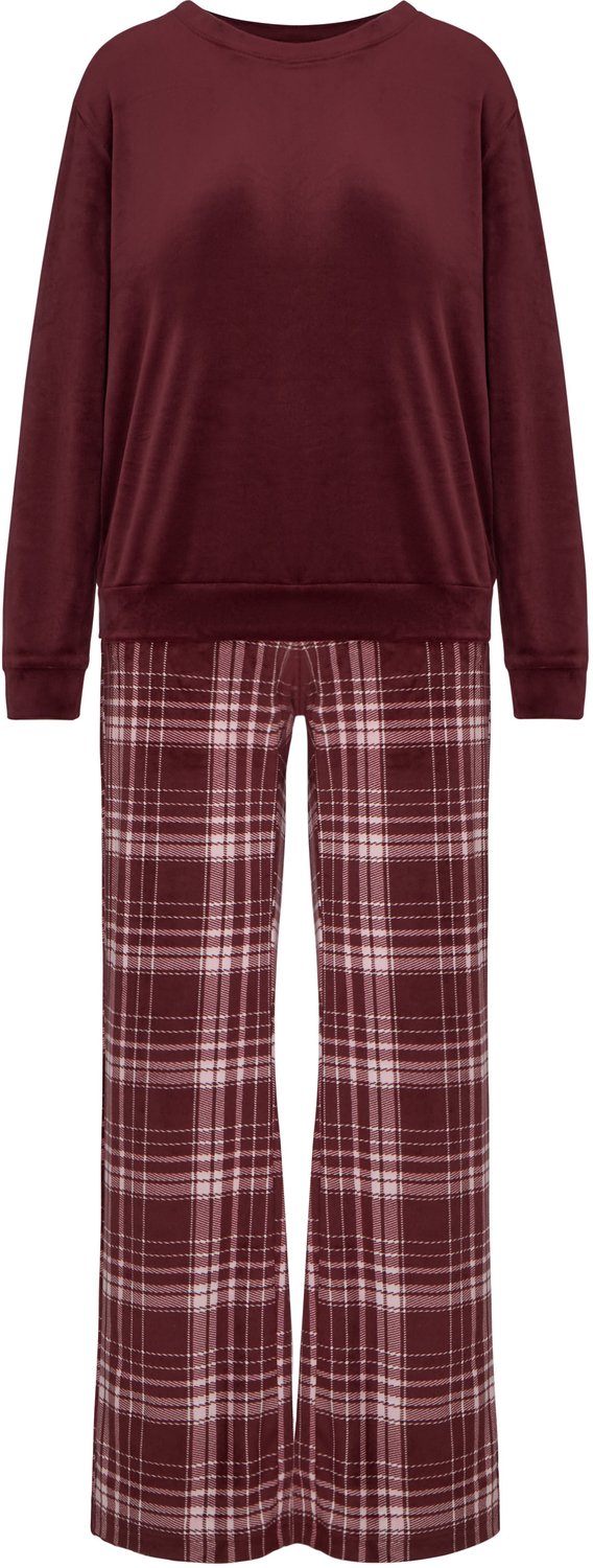 Hunkemöller Pyjama Set Velours Paars