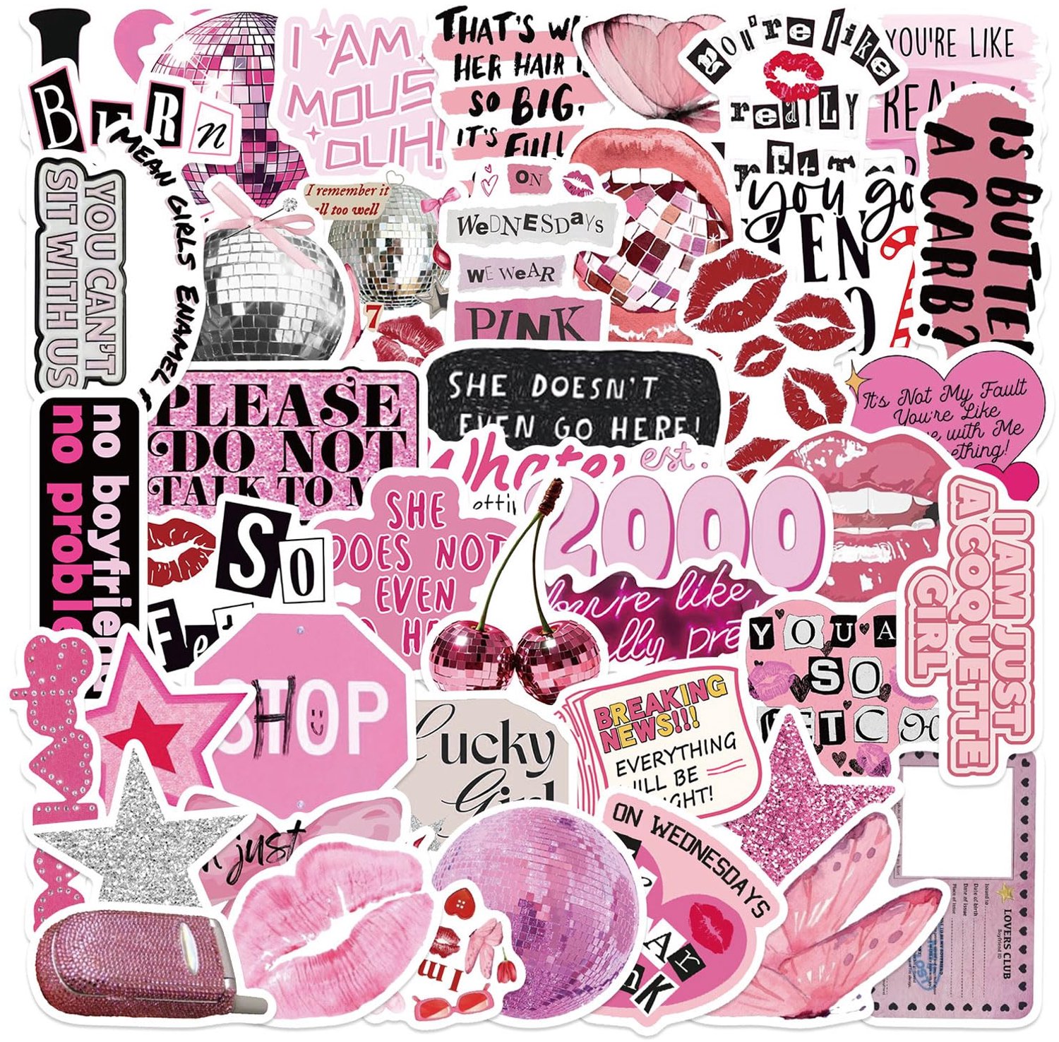 Y2K Sticker Set met 100 Stuks voor Creatieve Projecten