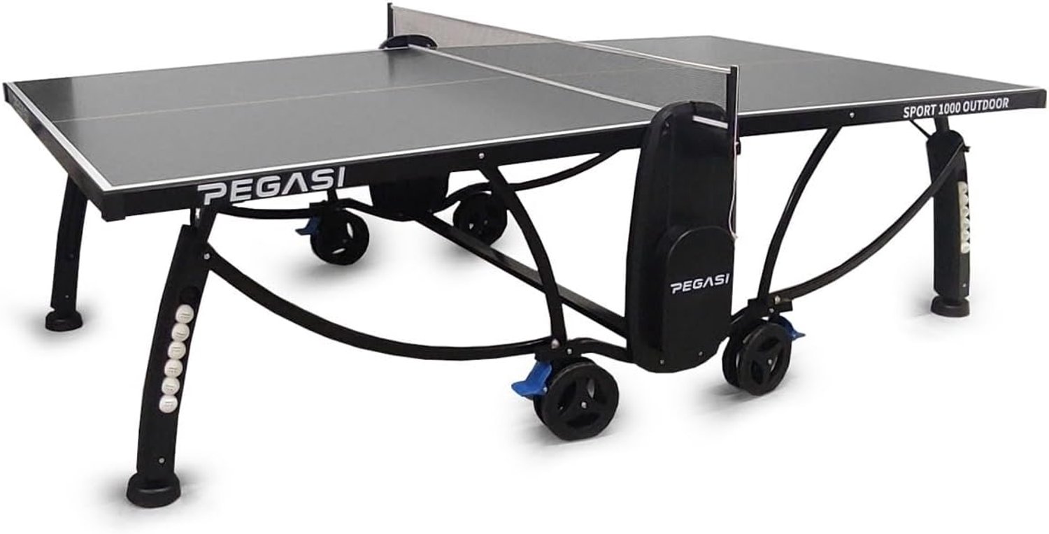 Tafeltennistafel 1000 Outdoor - Zwart - Weerbestendig - Geschikt voor intensief gebruik - ShopVlot