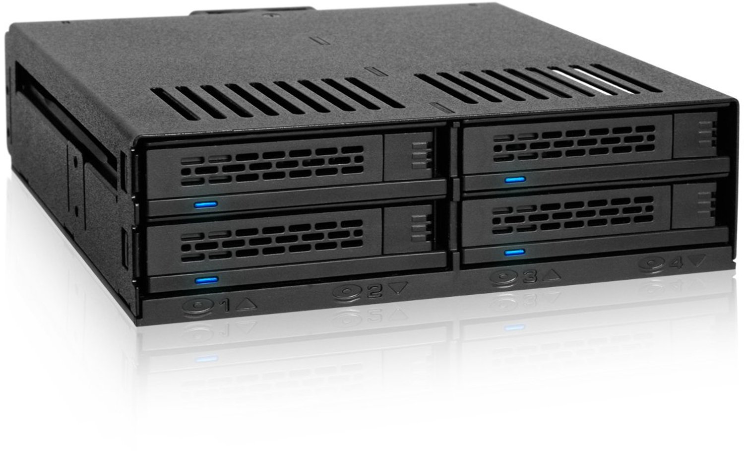 ExpressCage MB324SP-B - Hot Swap Wisselframe voor 4x 2,5" SATA/SAS SSD/HDD in 1x 5,25" Slot