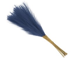 Rebower Faux pampasgras nep pampasgras decor, (voor woonkamer feest muurvaas bruiloft decoratie) - 55 cm/blauw/20 stuks