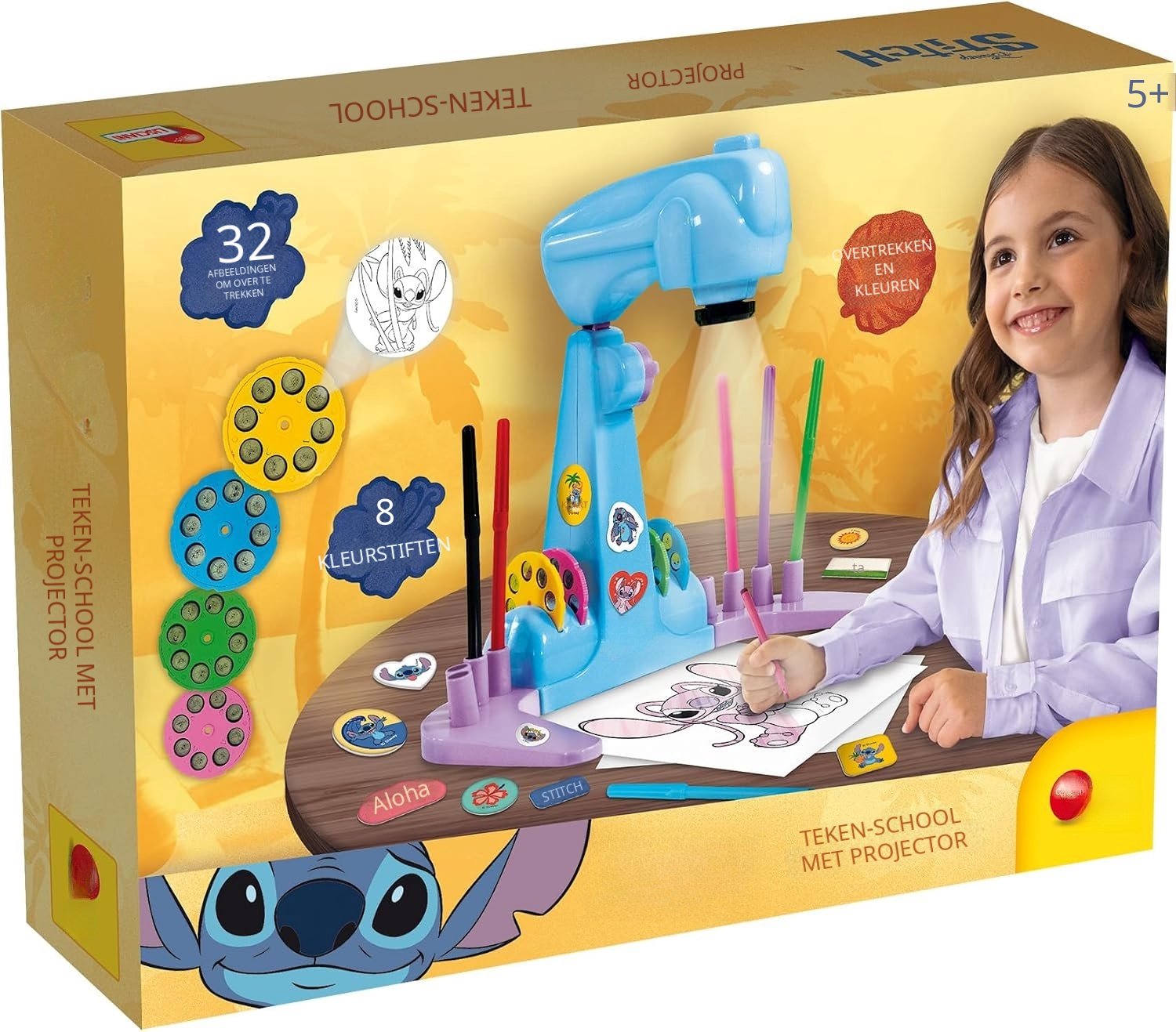 QEVA Tekenprojector Kinderen - Tekenprojector - Projectie Tekenbord - Blauw - 44cm x 31cm x 8cm