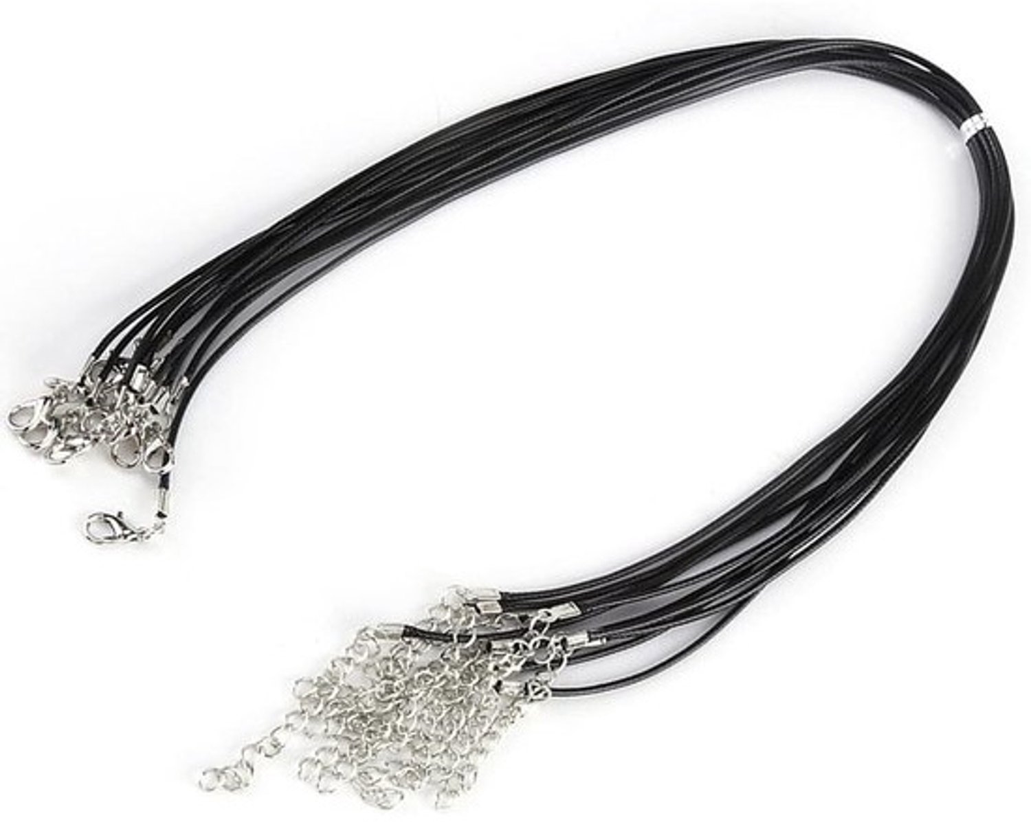 Tyenaza 10 Stuks Wax Touw, Ketting Wax Touw, Verstelbare Ketting Wax Touw Cord String Voor Diy Sieraden Maken (zwart)