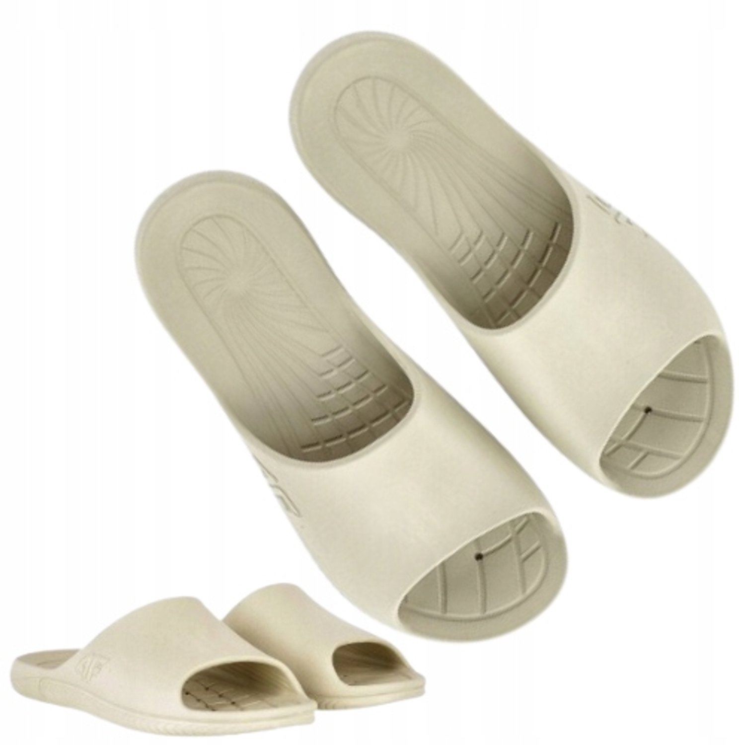 4F Heren Slippers Beige Zwembad Maat 43