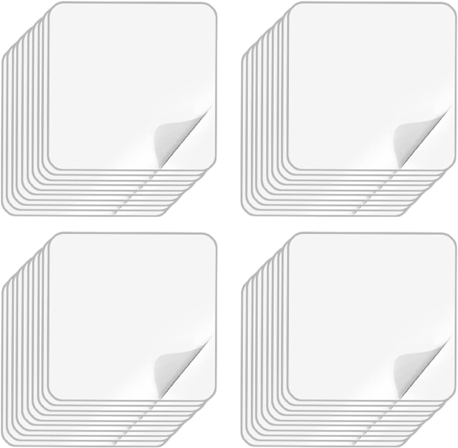 Nano kleefpads 40 stuks - dubbelzijdig - wasbaar en herbruikbaar - ideaal voor gladde oppervlakken - ShopVlot