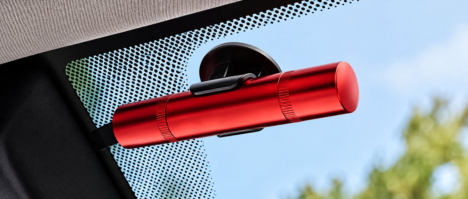 Noodhamer GO – Compacte Veiligheidshamer – Gordelsnijder & Ruitbreker – Auto Noodhamer Auto Veiligheid – Nooduitrusting