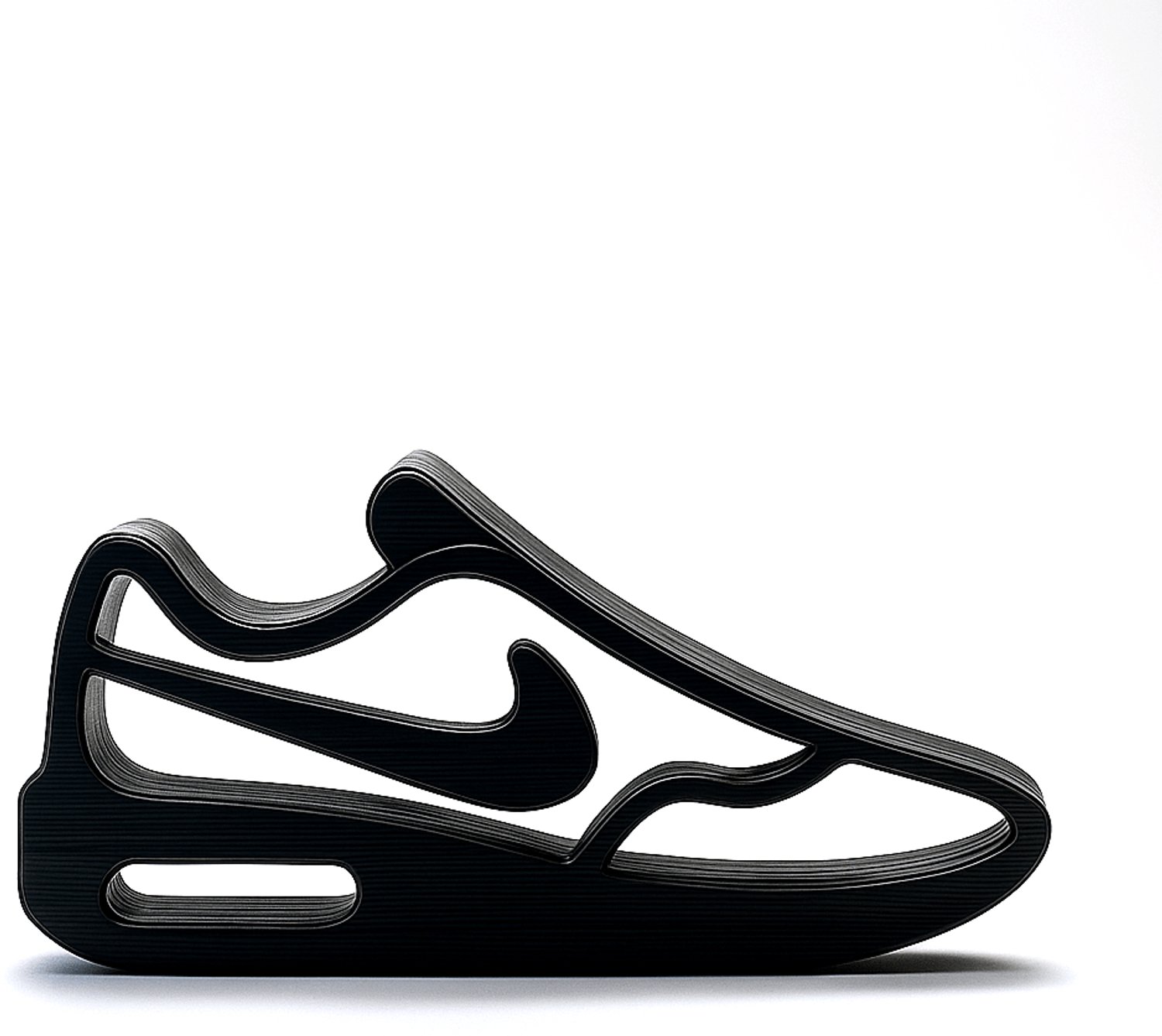 Sneakerdecoratie - sportsneaker - zwart - 20 cm breed