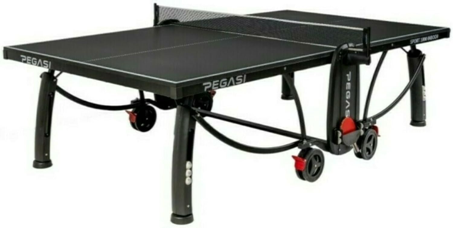 Tafeltennistafel 1000 Indoor - Zwart - Sportief design - Geschikt voor intensief gebruik - ShopVlot