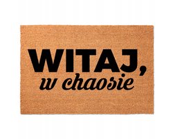 Kokos Wycieraczka Wejściowa "Witaj w Chaosie" - Humorystyczna i Funkcjonalna