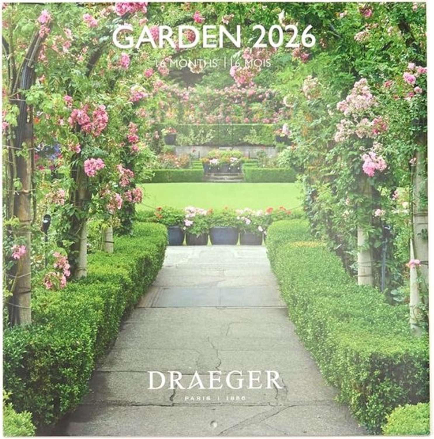 Grote wandraamkalender 2026 - met tuinthema - 12 maanden - FSC-papier - Afneembare illustraties
