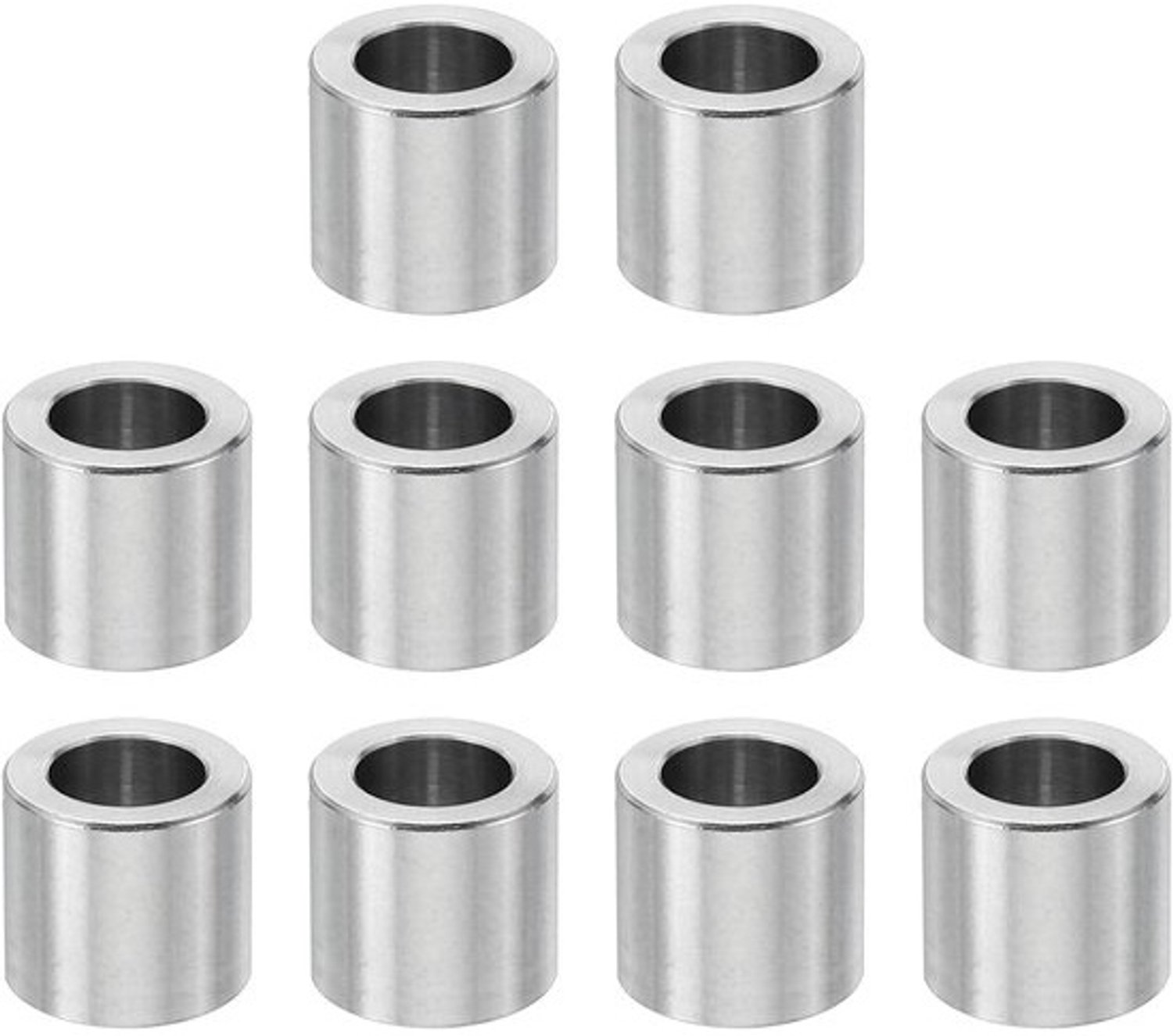 Afstandhouders Set - Metalen Schroeven - Bevestigingswerkzaamheden - Roestvrij Staal - 6.2mm ID x 10mm OD - Zilver