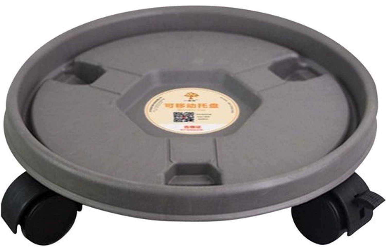 Plantenroller - Bloemenstandaard Rolplank - Verplaatsen Grote Planten - Antislip Wielen - 23-36 cm - Zwart