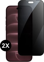 2x Screenprotector geschikt voor iPhone 18 Pro Screen protector Prive Privacy Glas Gehard Tempered Glass Full Cover - Privacy Screen Protector geschikt voor iPhone 18 Pro screenprotector - Gehard Glas - Beschermglas - 2 stuks