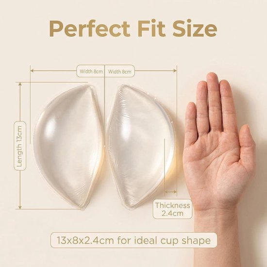 Duidelijke Siliconen Bh Inlegkussens voor Een Push-up Effect, Versterking en Comfort voor Vrouwen en Meisjes — afbeelding 5