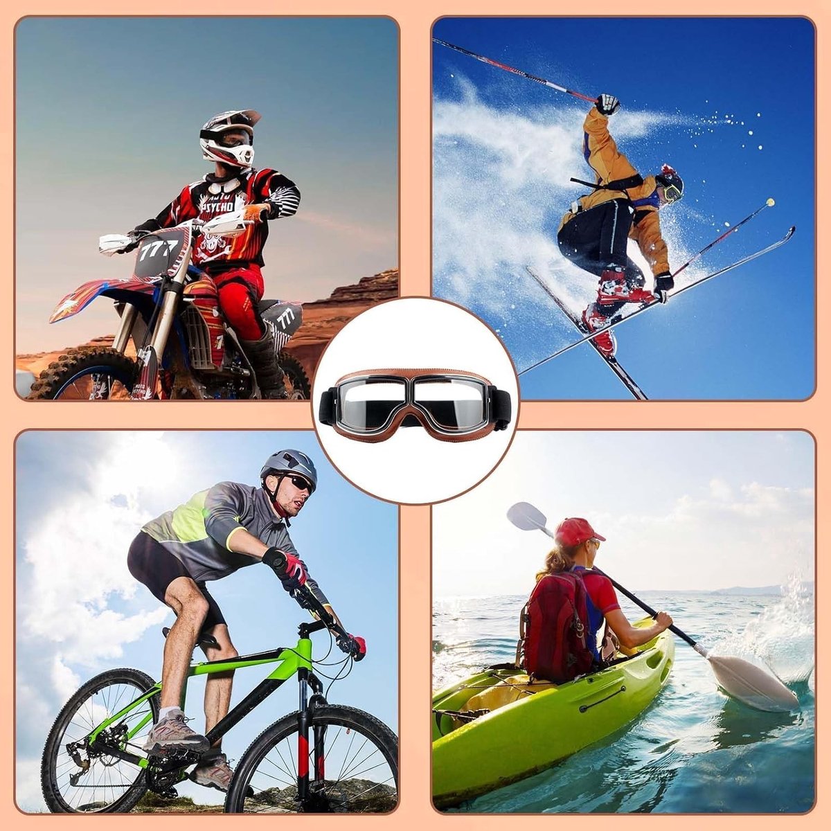 Winddichte Mountainbike Goggles met Perfecte Pasvorm Schokbestendig en Krasbestendig Ideaal voor Offroad Avonturen