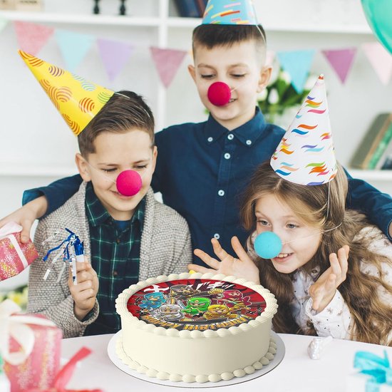 Eetbare Taartdecoratie Verjaardag Ninja - Verjaardag Decoratie - Eetbare Overlay - Taart Decoratie - Rond 20 cm - Taartdecoratie Eetbaar - Cake Birthday Decoration — afbeelding 4
