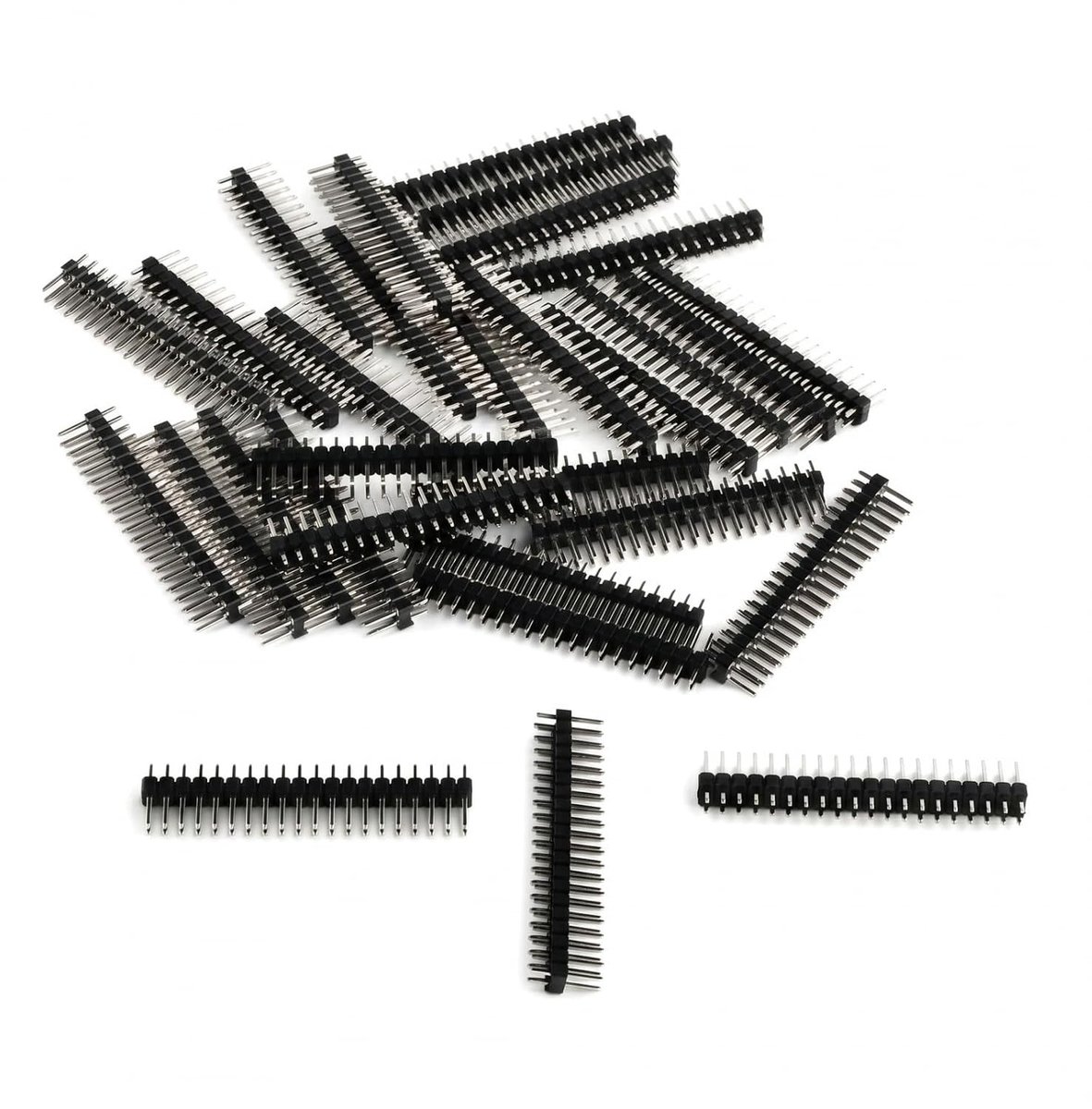 Stiftleistenset van 30 stuks voor PCB solderen, 2x20 pin headers, geschikt voor breadboard en elektronica DIY projecten