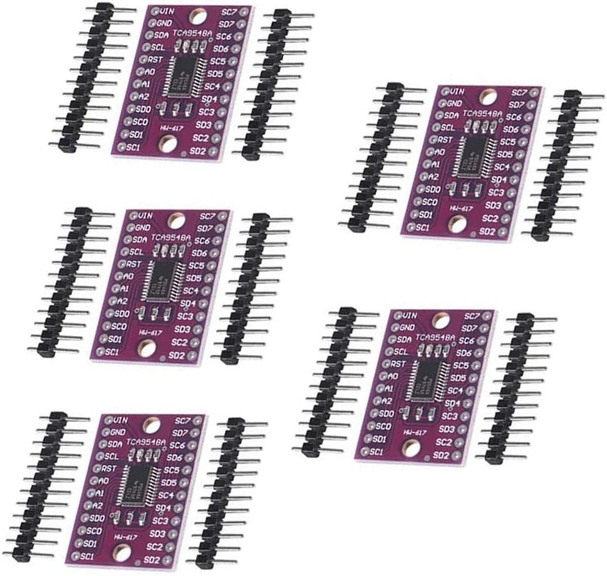 5 stuks TCA9548 I2C multiplexer breakout board - 8-kanaals uitbreidingsmodule voor ontwikkeling