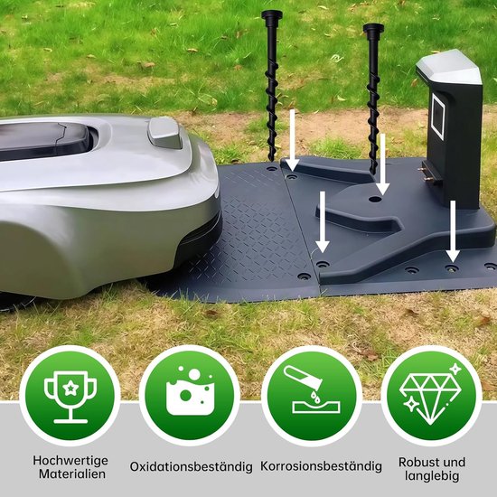 Bevestigingsschroeven voor robotmaaier laadstation, duurzame PE-grondpluggen, lengte 14 cm, met T-sleutel 6 mm, voor stabiele montage op gazon en bodem — afbeelding 4