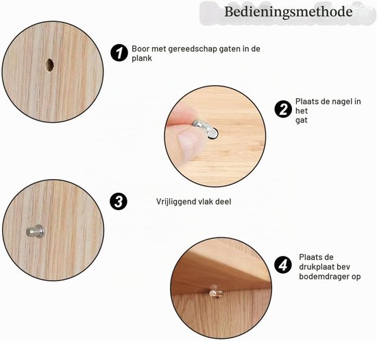 100 stuks basisbeugels, 5 mm diameter, metalen schapsteunen, zilver, voor stevige bevestiging en ondersteuning — afbeelding 5