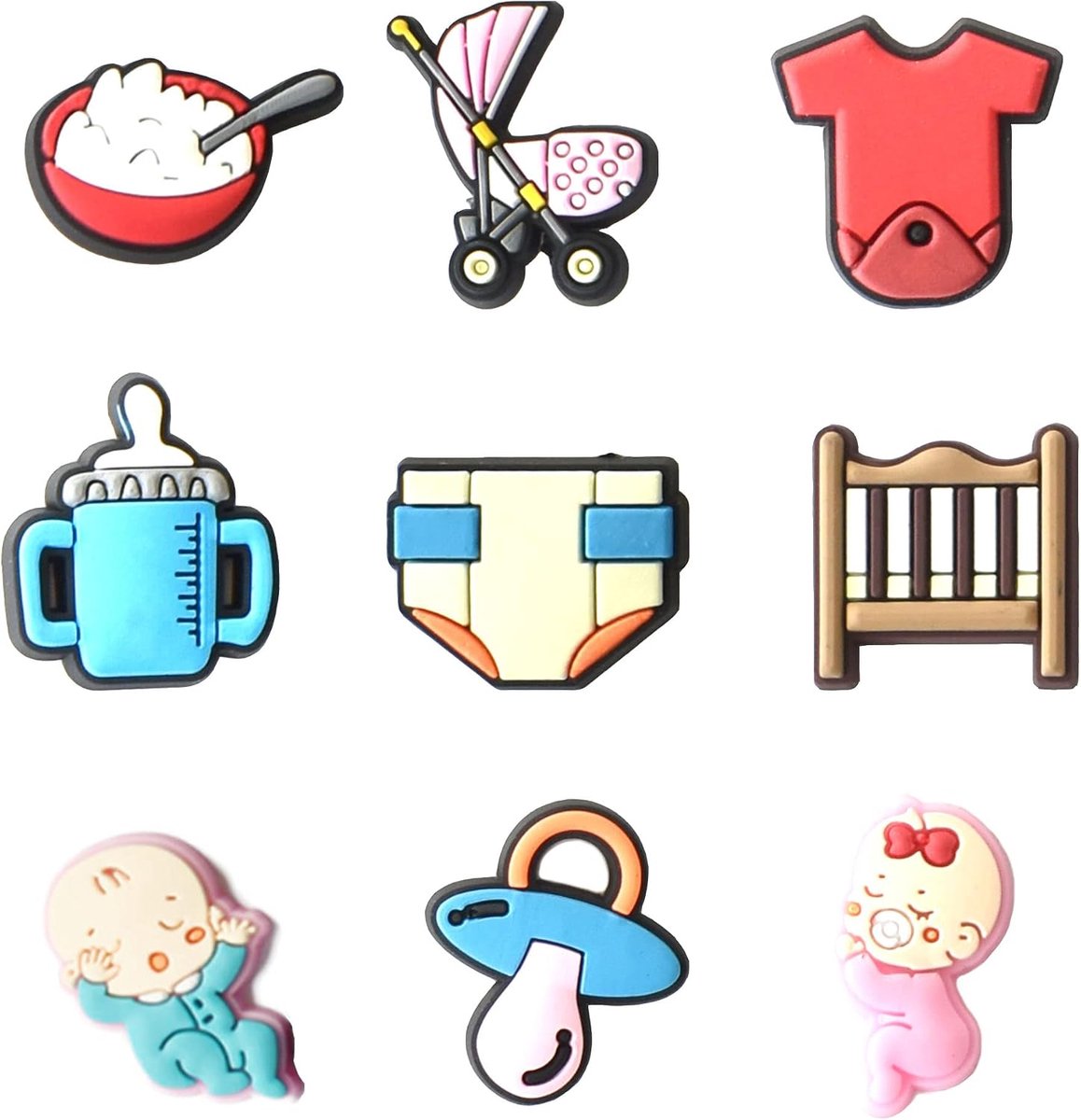18 Stks Decoratie Schoenen Cartoon Kids Schoenen Bedels PVC Decoratie Klomp Hangende Bedels Ornamenten Schoenen Ornamenten Schoenen Ornament Knopen Decoratie Schoenbadge